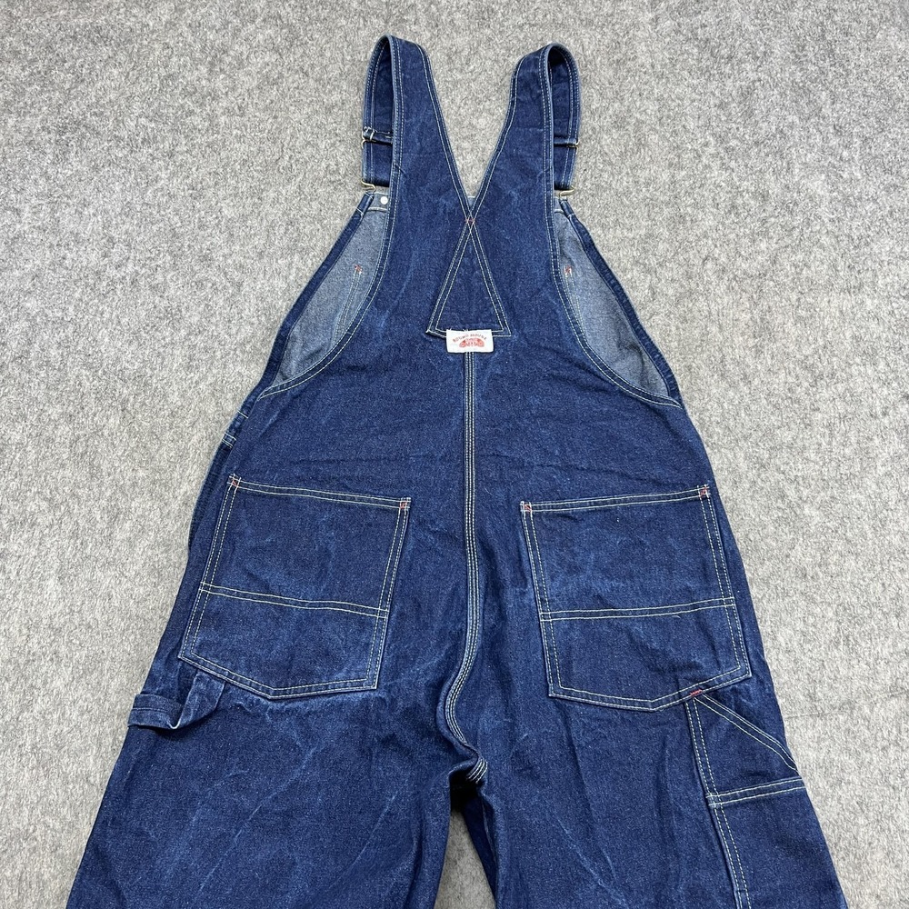 Men's Dark Blue Denim Overalls - Classic Workwear - Picture 5 of 11